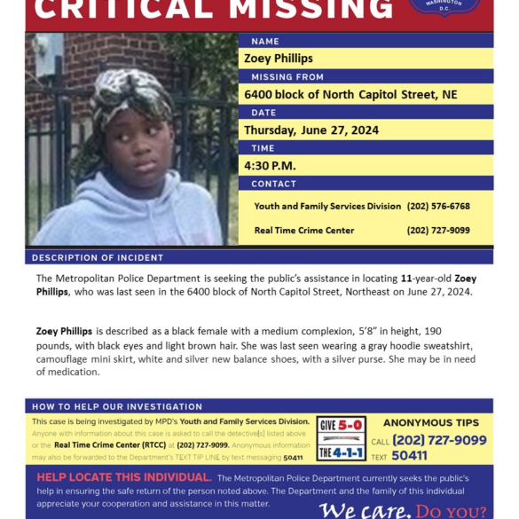 Urgent search for missing 11-year-old girl in northeast d. C. - photo licensed by shore news network.