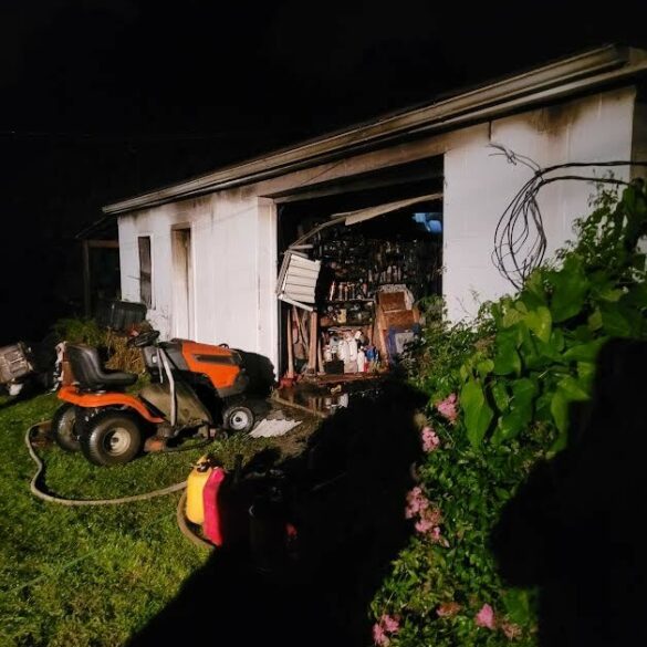 Investigation into garage fire in aberdeen - photo licensed by shore news network.