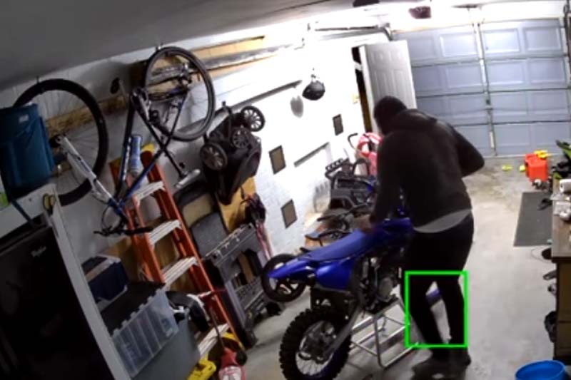 Dirt Bike Burglar Caught on Camera Inside Victim's Garage in Pennsylvania