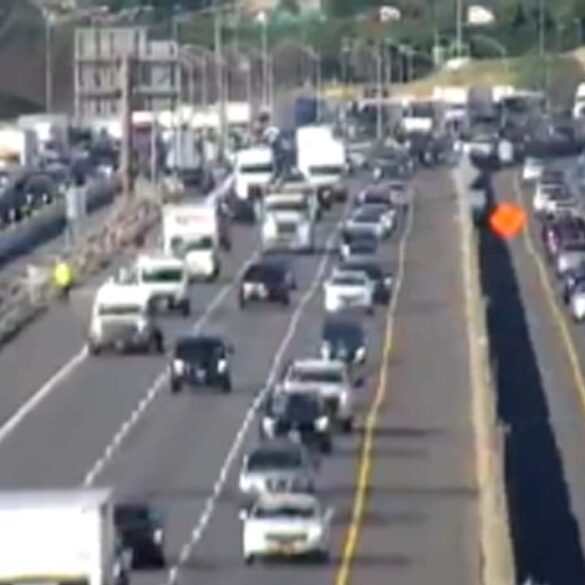Crash on new jersey turnpike slowing traffic near 13a - photo licensed by shore news network.