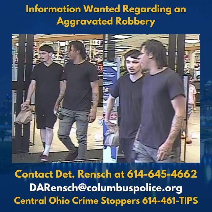 Columbus Police Seek Help Identifying Aggravated Robbery Suspects Columbus Police Seek Help Identifying Aggravated Robbery Suspects