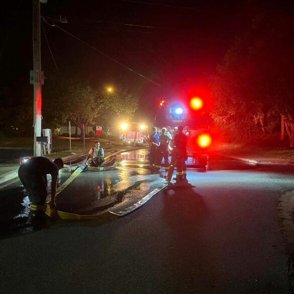 Tenth district volunteer fire department responds to garage fire - photo licensed by shore news network.