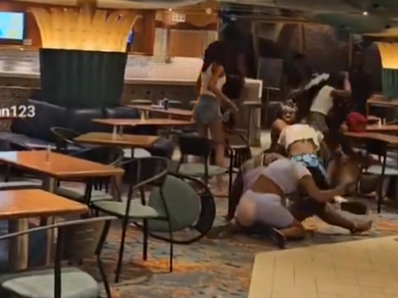 Brawl Erupts at Carnival Cruise Ship Food Court Captured by Man Who Just Wanted Some Pizza