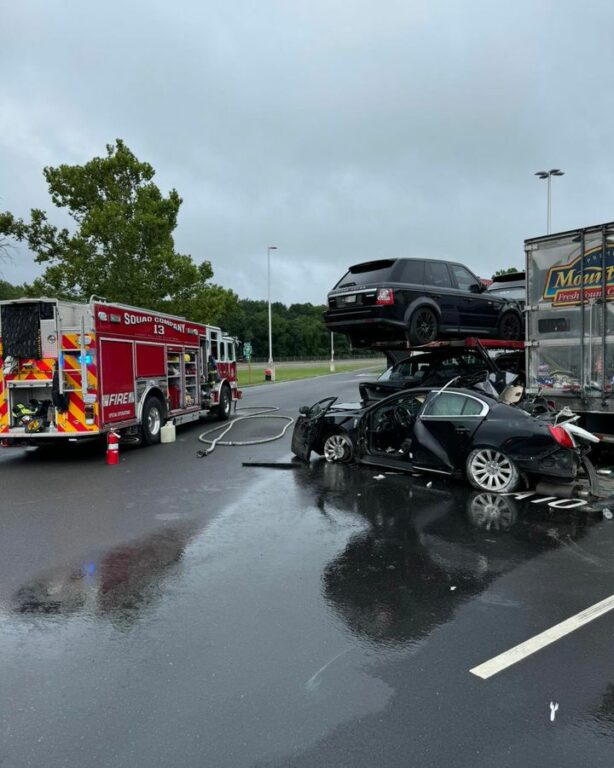 Car Slams Into Vehicle Carrier in Cherry Hill Car Slams Into Vehicle Carrier in Cherry Hill