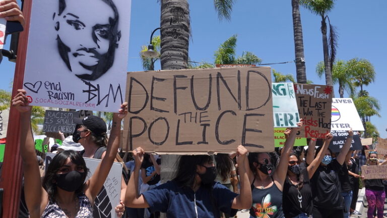 Kamala harris said police budgets need to be cut, endorses defund the police movement - photo licensed by shore news network.