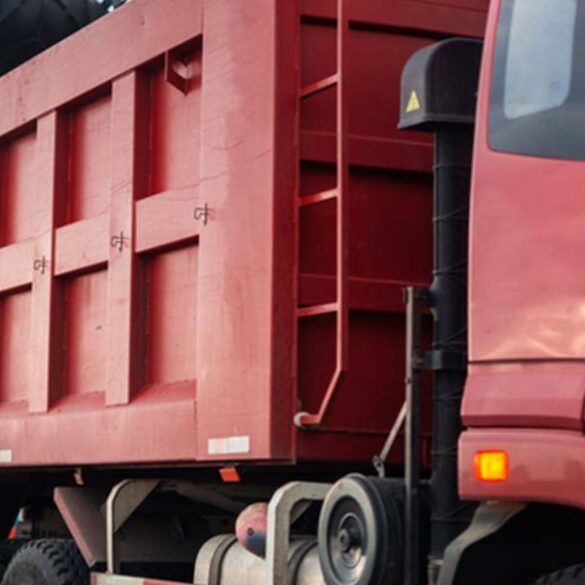 Bicyclist seriously injured in collision with dump truck in new city - photo licensed by shore news network.