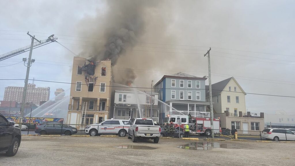 Fire Closes Central Atlantic City Streets, Assistance Available for Affected Residents