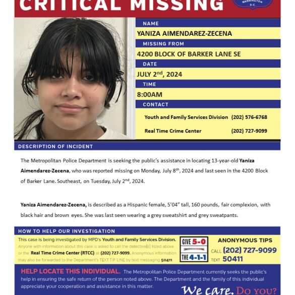 13-year-old girl urgently missing in d. C. - photo licensed by shore news network.