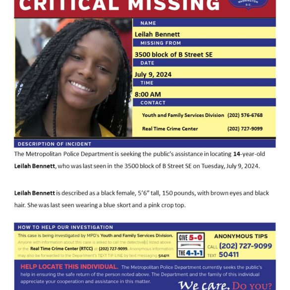 14-year-old girl critically missing in d. C. - photo licensed by shore news network.