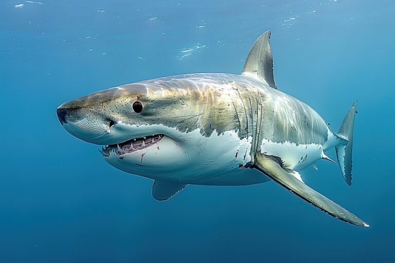 Great white shark spotted off the coast near wildwood - photo licensed by shore news network.