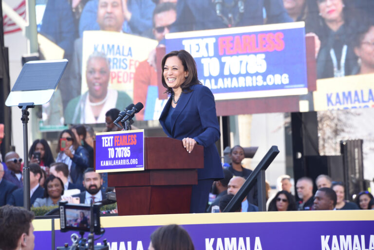 Kamala harris launches tirade against hate-fueled pro-hamas protests in d. C. - photo licensed by shore news network.