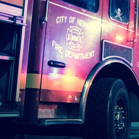 Two newark fire fighters injured, families displaced in monday fire - photo licensed by shore news network.