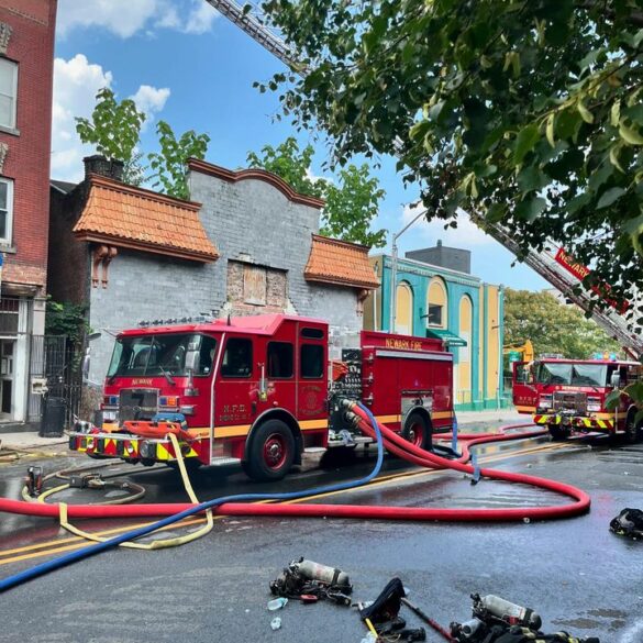 51 people displaced by newark brownstone fire - photo licensed by shore news network.