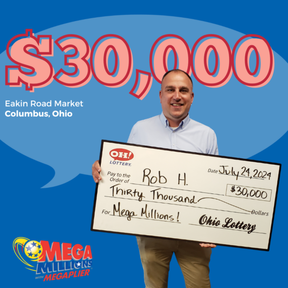 Lucky columbus player takes home $30k mega millions prize - photo licensed by shore news network.