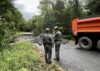 Storm washes out road in new york state