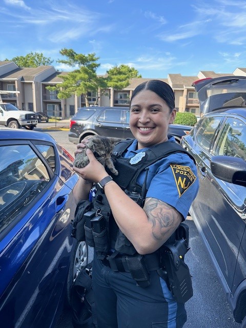 Lindenwold Police Officers Rescue Kitten from Car Engine Bay Lindenwold Police Officers Rescue Kitten from Car Engine Bay