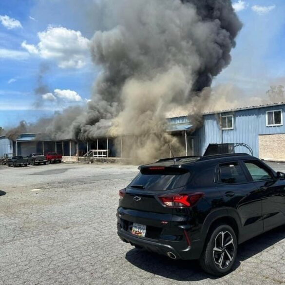Major fire damages commercial building in elkton - photo licensed by shore news network.