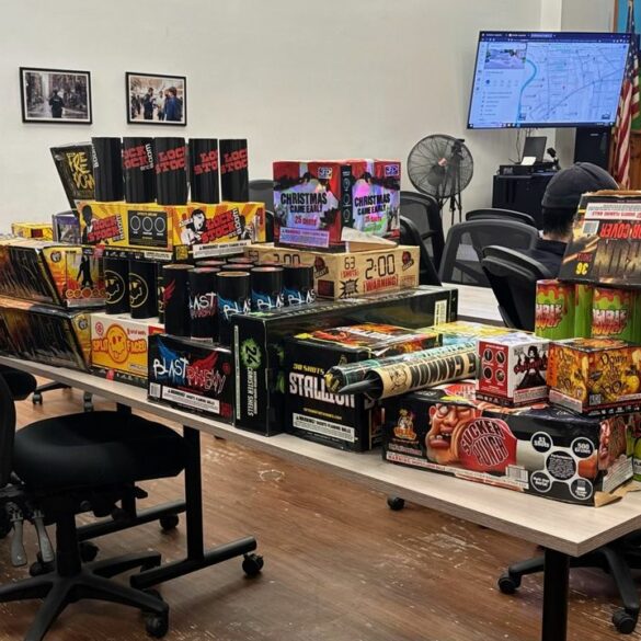 Baltimore police seize illegal fireworks and arrest three suspects - photo licensed by shore news network.