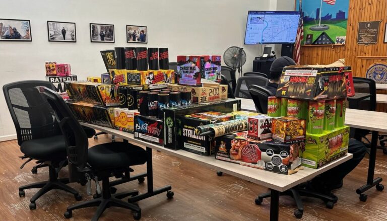 Baltimore police seize illegal fireworks and arrest three suspects - photo licensed by shore news network.