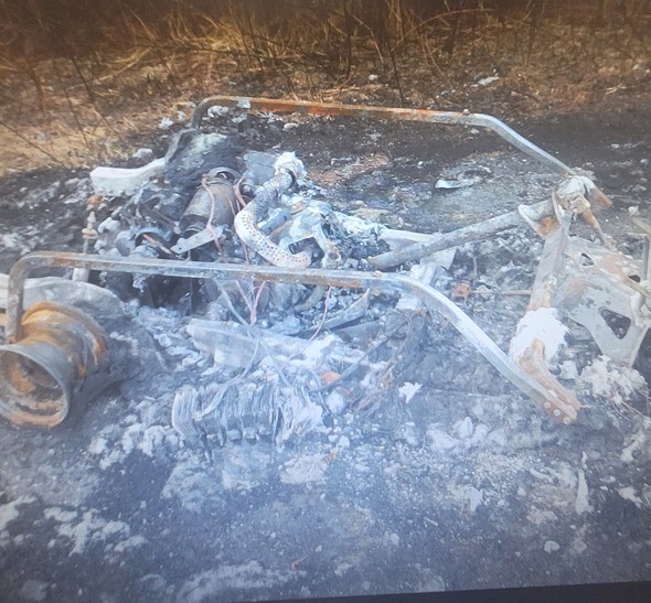 Only Metal Frame Remained After Golf Cart Fire in Queenstown