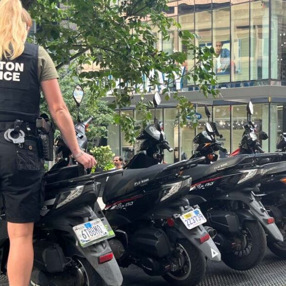 Police seize multiple mopeds driving illegally in downtown crossing - photo licensed by shore news network.