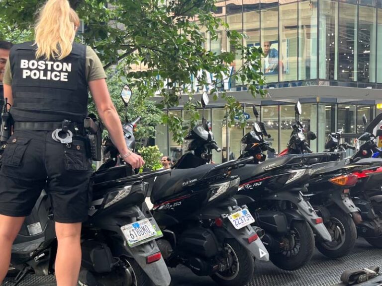 Police seize multiple mopeds driving illegally in downtown crossing - photo licensed by shore news network.