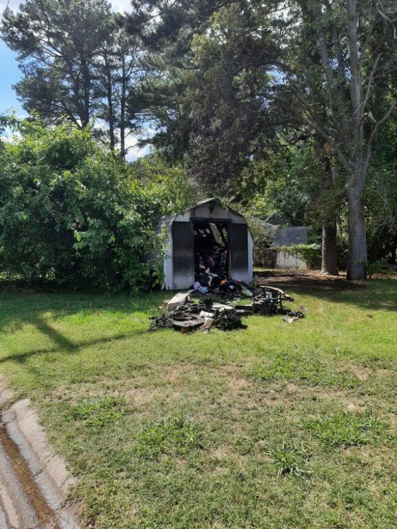 Police Say Shed Fire Intentionally Set by Two Juveniles