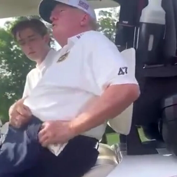 Trump calls biden an "old broken down pile of crap" and kamala "pathetic" in leaked video - photo licensed by shore news network.