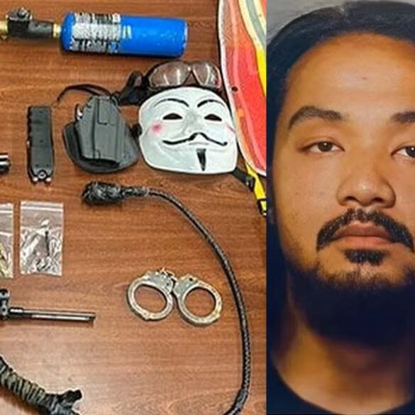 Suspicious man caught with cache of weapons, mask near laguardia airport - photo licensed by shore news network.
