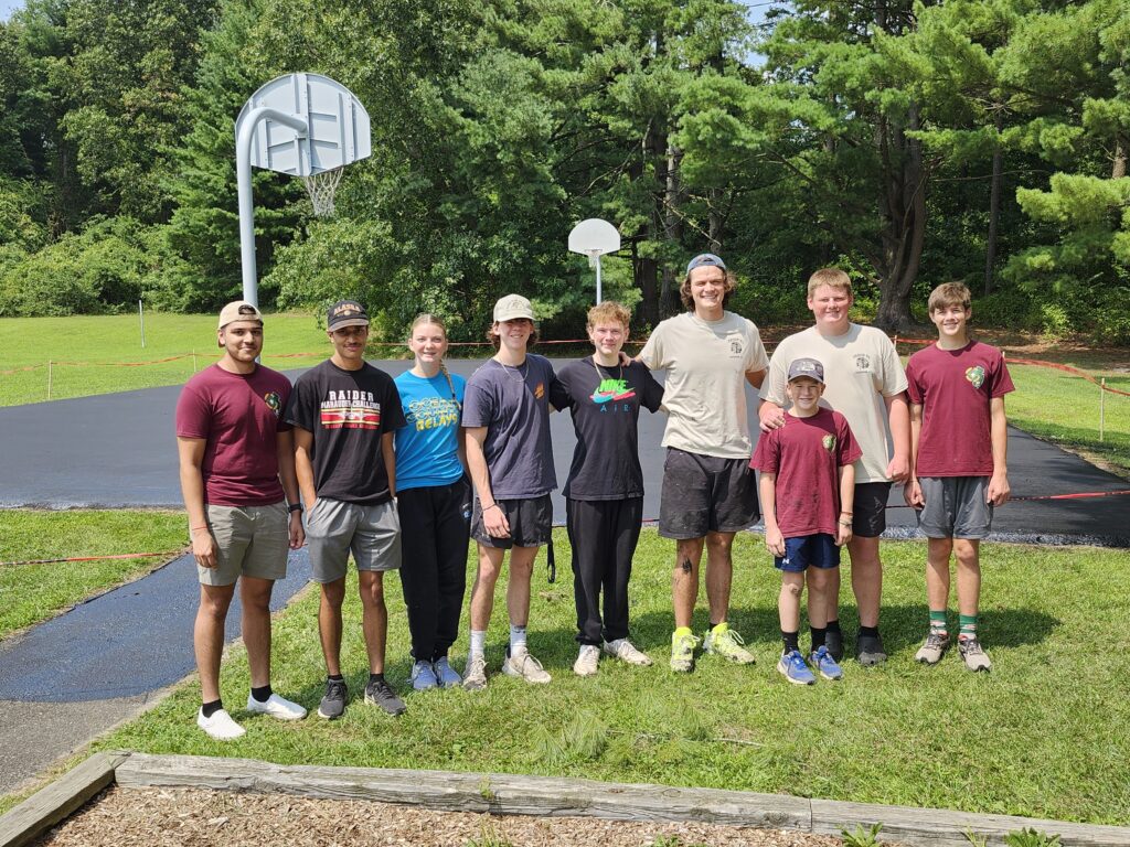 Jackson Eagle Scout Continues Renovation of Camp Joy Basketball Court