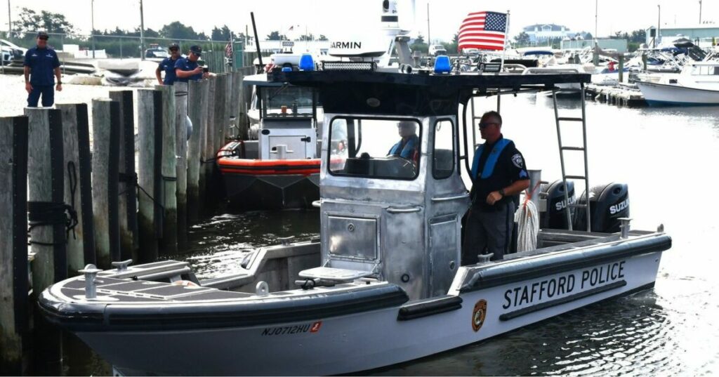 Stafford Township Police Marine Unit Assists Vessel in Distress Following Collision with Water Marker