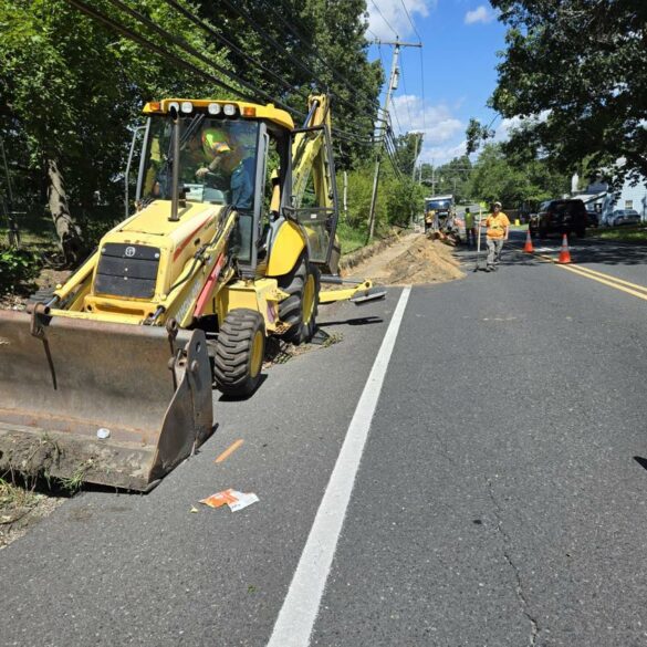 New prospect road widening begins to improve traffic safety - photo licensed by shore news network.