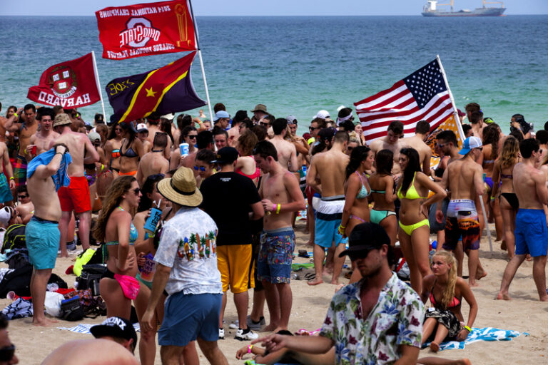 College flags and the jersey shore tradition of alma mater pride - photo licensed by shore news network.