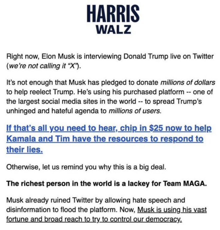 X Denying Kamala Launches Cash for Conspiracy Theories Campaign During Trump Chat X Denying Kamala Launches Cash for Conspiracy Theories Campaign During Trump Chat