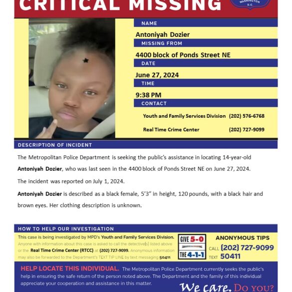 14-year-old reported critical missing in d. C. - photo licensed by shore news network.