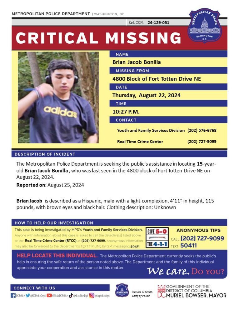 Search ongoing for missing 15-year-old boy last seen in northeast d. C. - photo licensed by shore news network.