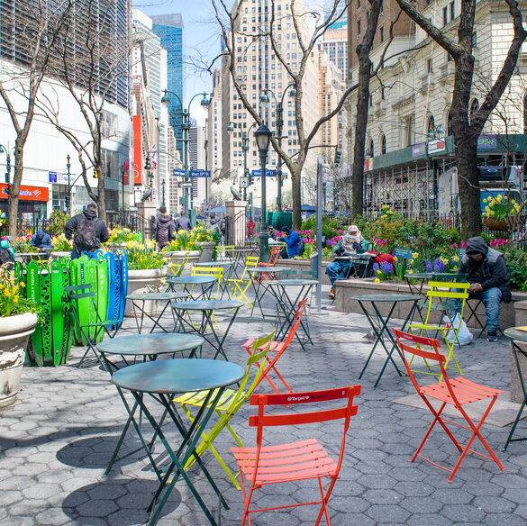 Nyc travel warning: pro-hamas protest at greeley square park - photo licensed by shore news network.