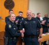 Myrtle beach police department swears in new officer, promotes veterans