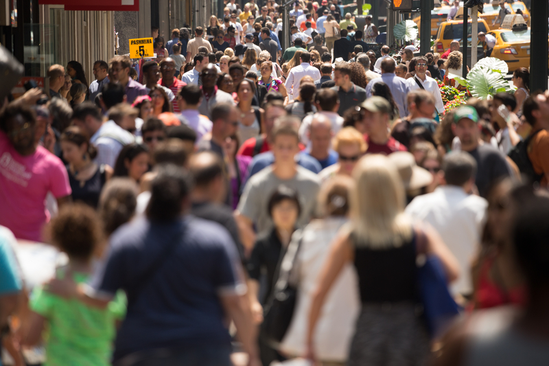 A large crowd of people in New York City