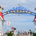 The famous Boardwalk sign in Ocean City, Maryland USA