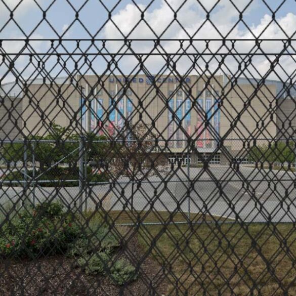 Third wall built around dnc convention after far-left-wing mostly peaceful protest - photo licensed by shore news network.