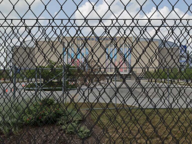 Third wall built around dnc convention after far-left-wing mostly peaceful protest - photo licensed by shore news network.