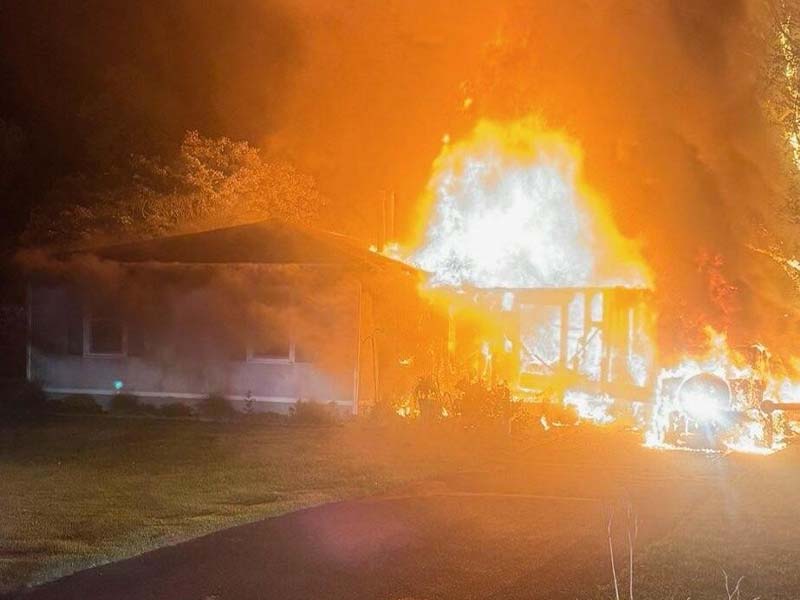 Carport Fire Spreads to Home in Cecil County