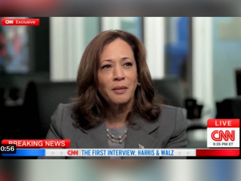 CNN Caught in Big Fat Lie and Broadcasts Pre-Recorded Kamala Chat as a Live Interview