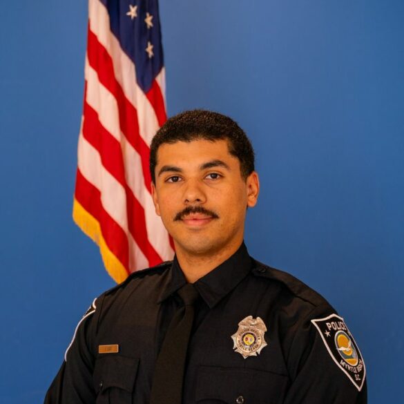 Connecticut born marine corps veteran hired by myrtle beach police department - photo licensed by shore news network.