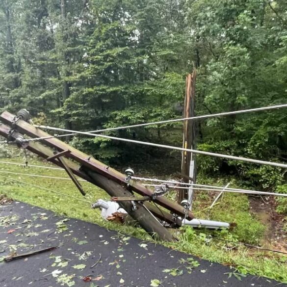 Storm causes road closure and damage in stafford county - photo licensed by shore news network.