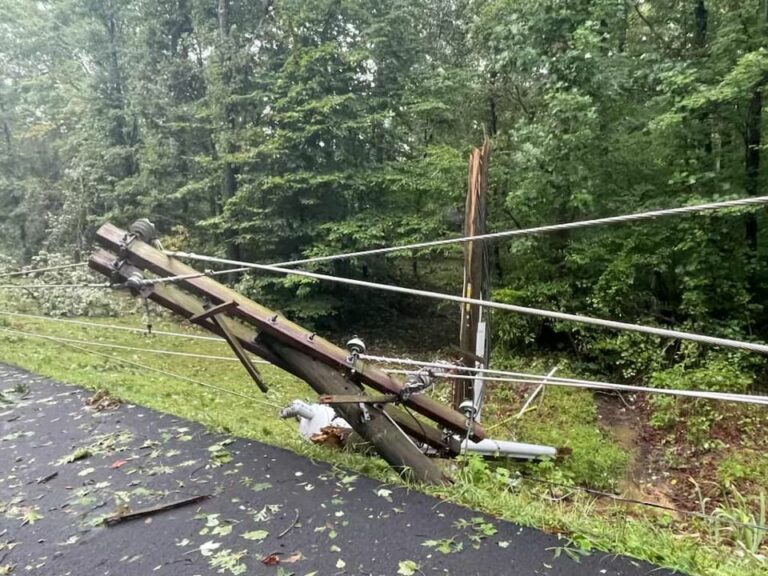 Storm causes road closure and damage in stafford county - photo licensed by shore news network.