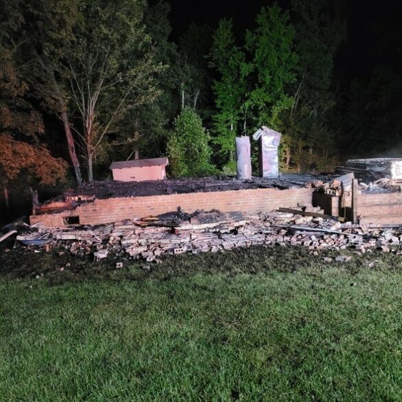 Home undergoing renovations burns to the ground in la plata - photo licensed by shore news network.