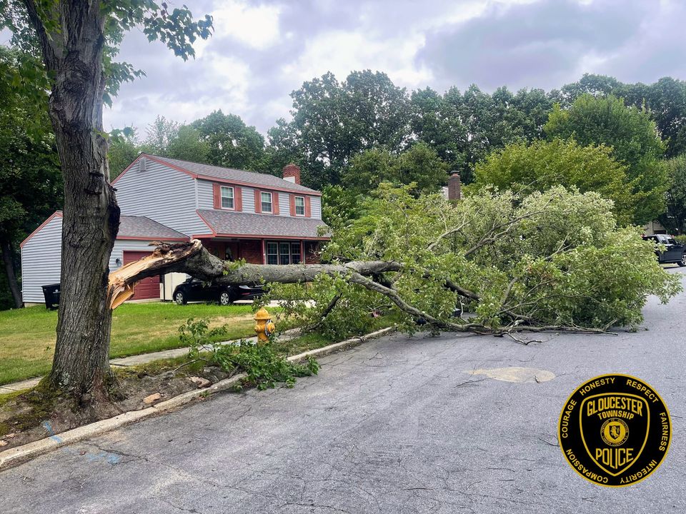 Gloucester Township Roads Cleared After Tropical Storm Debby