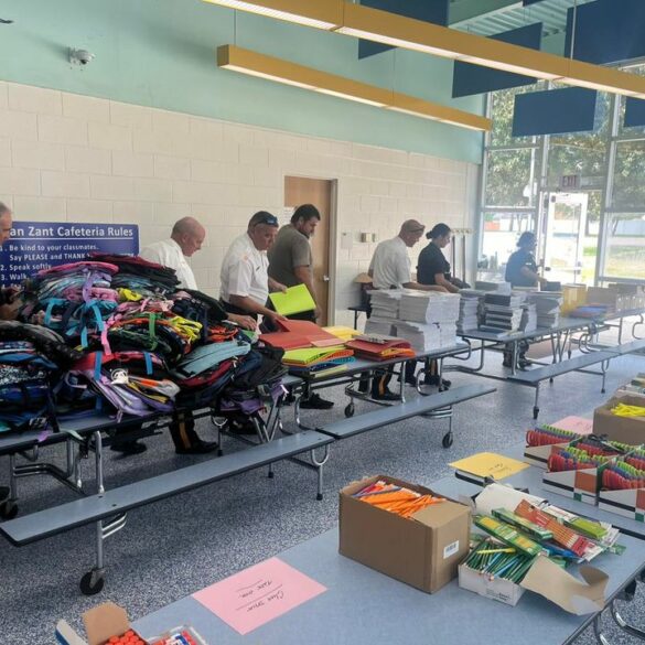 Evesham township police partner with local organizations to provide backpacks for families in need - photo licensed by shore news network.